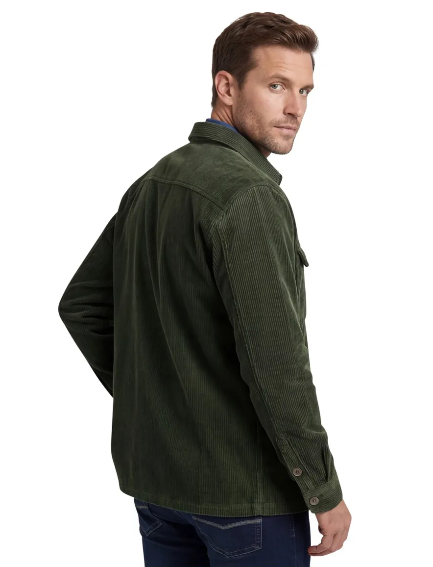 A Fish Named Fred overshirt groen corduroy