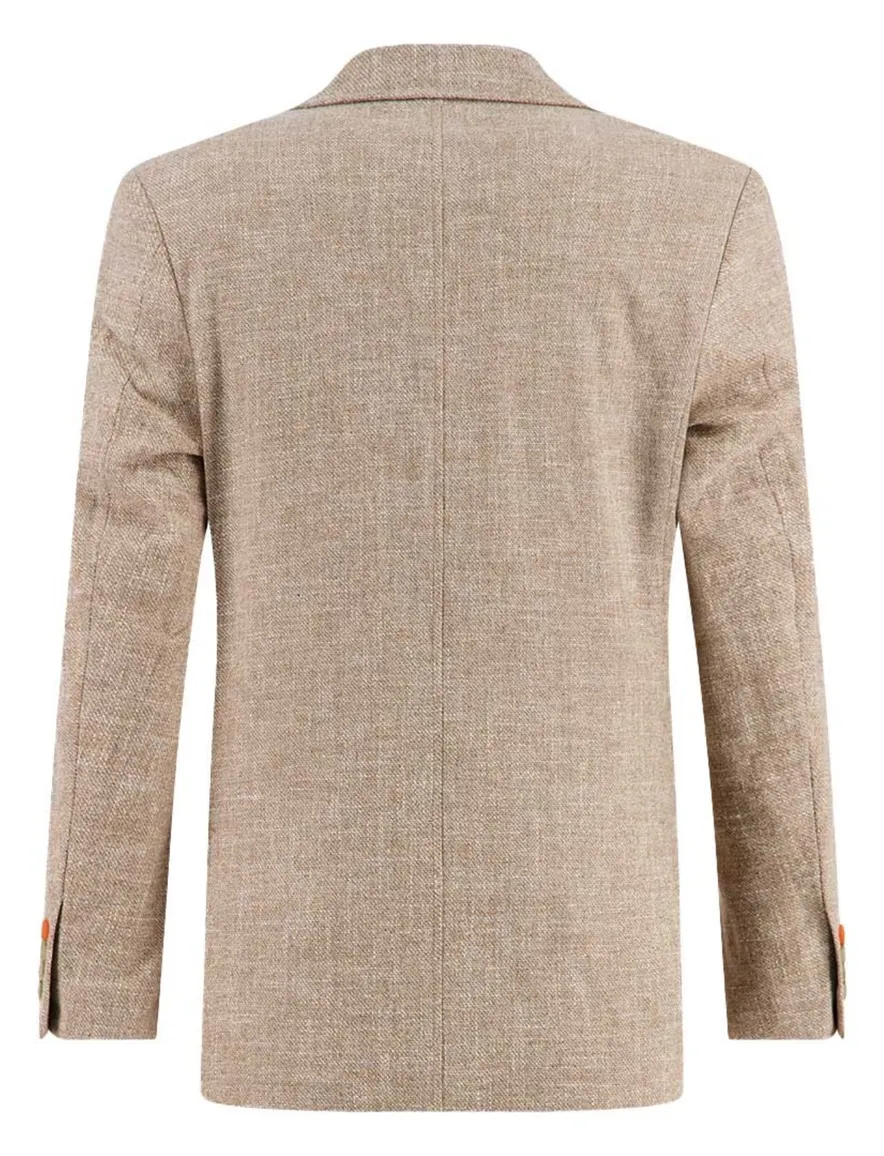 A Fish Named Fred colbert beige gemeleerd slim fit
