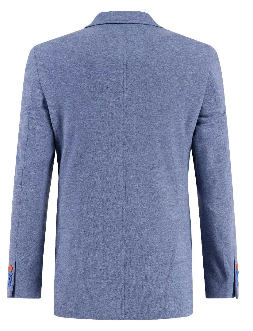 A Fish Named Fred colbert gemeleerd blauw slim fit