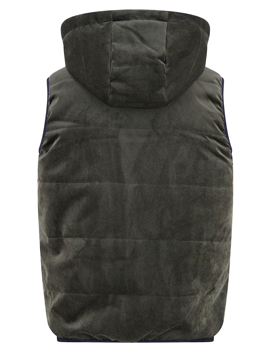 A Fish Named Fred bodywarmer groen effen slim fit