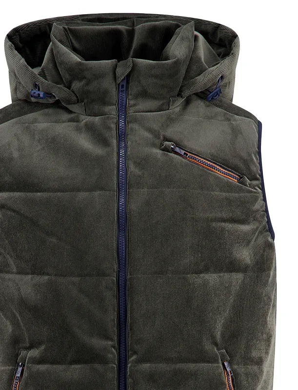 A Fish Named Fred bodywarmer groen effen slim fit