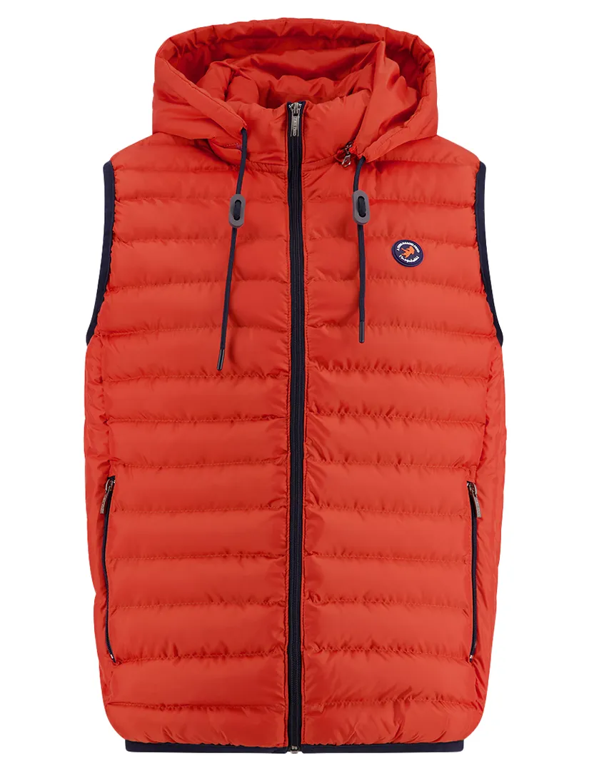 A Fish Named Fred bodywarmer slim fit oranje effen