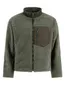 A Fish Named Fred fleece jas groen effen slim fit