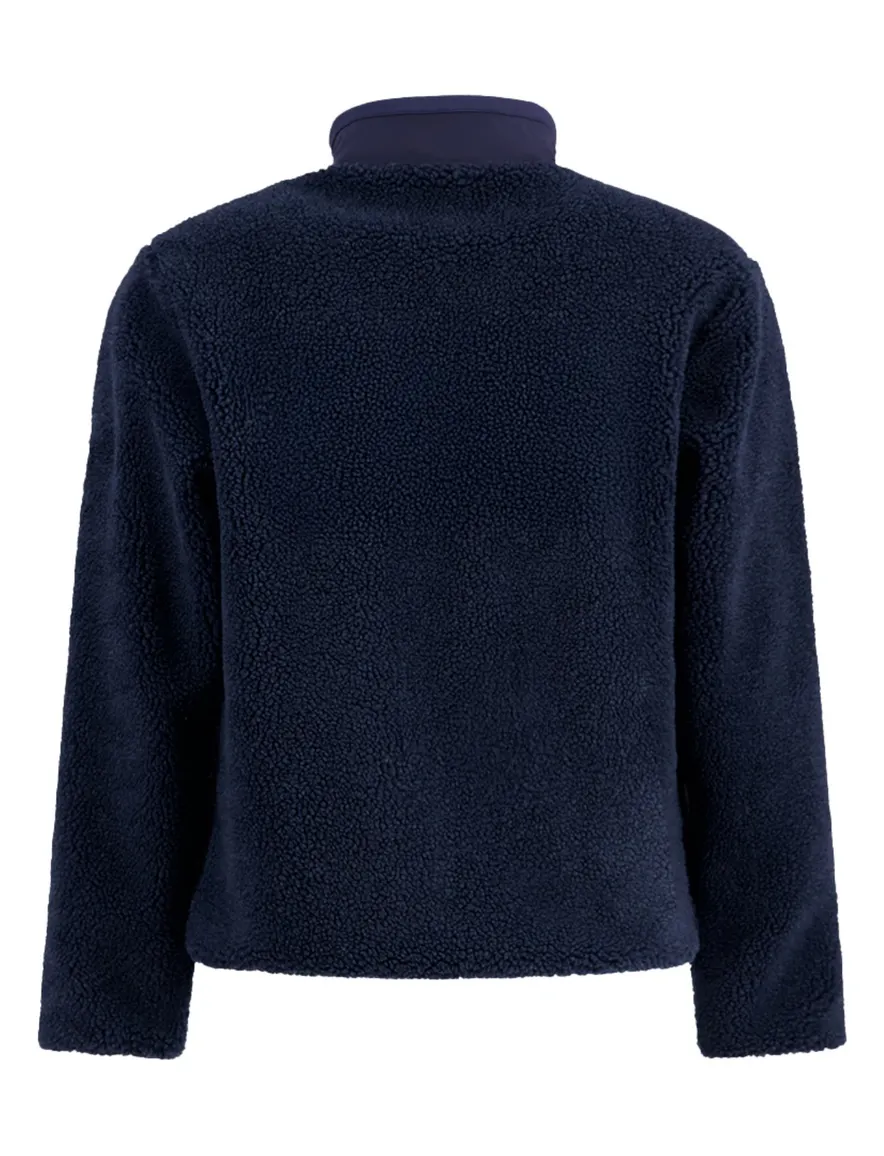 A Fish Named Fred fleece jas donkerblauw