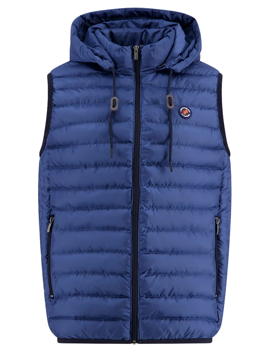 A Fish Named Fred bodywarmer blauw effen