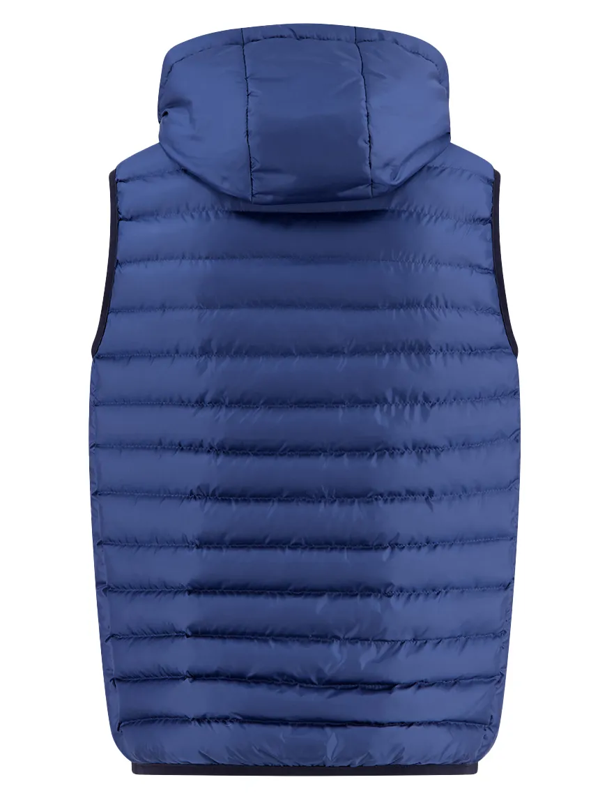 A Fish Named Fred bodywarmer blauw effen slim fit