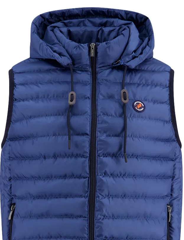 A Fish Named Fred bodywarmer blauw effen slim fit
