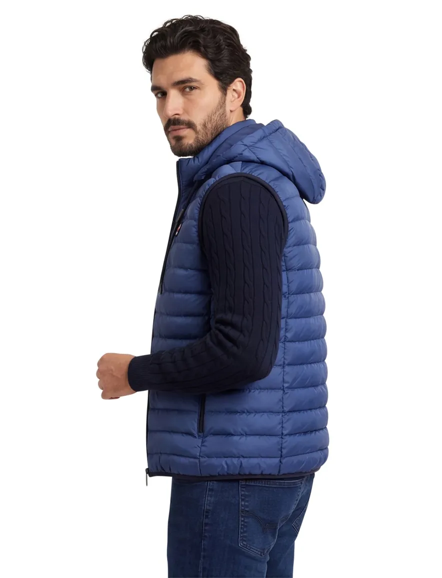 A Fish Named Fred bodywarmer blauw effen