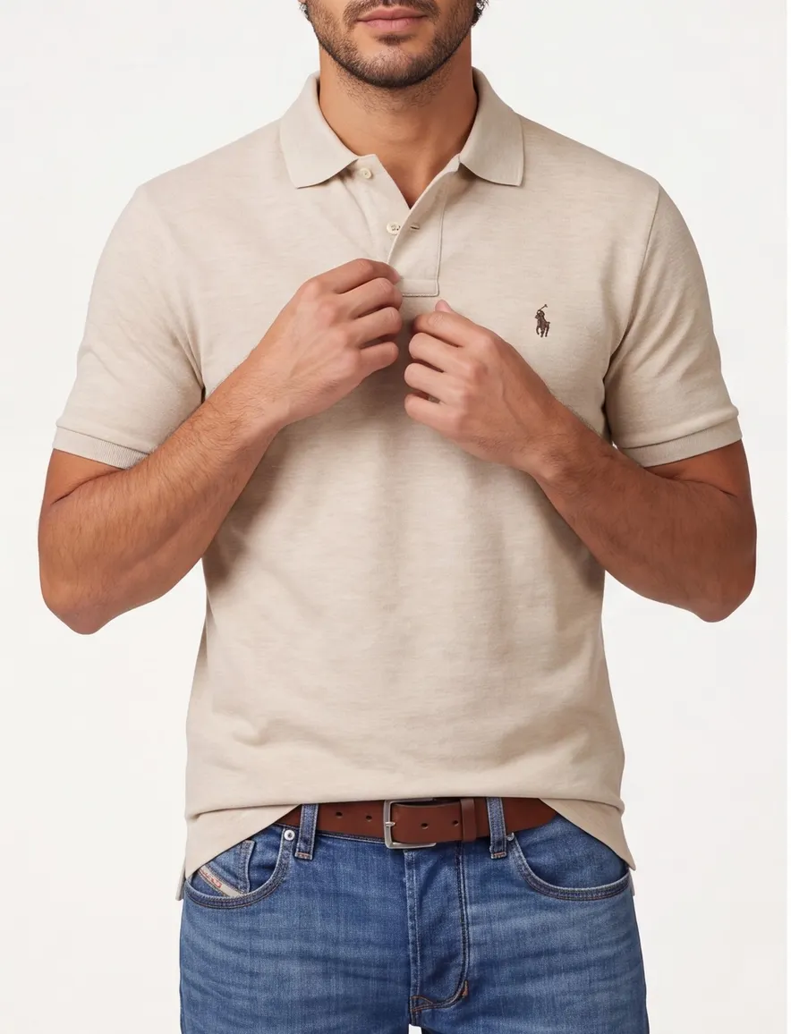 Polo Ralph Lauren classic fit polo katoen beige