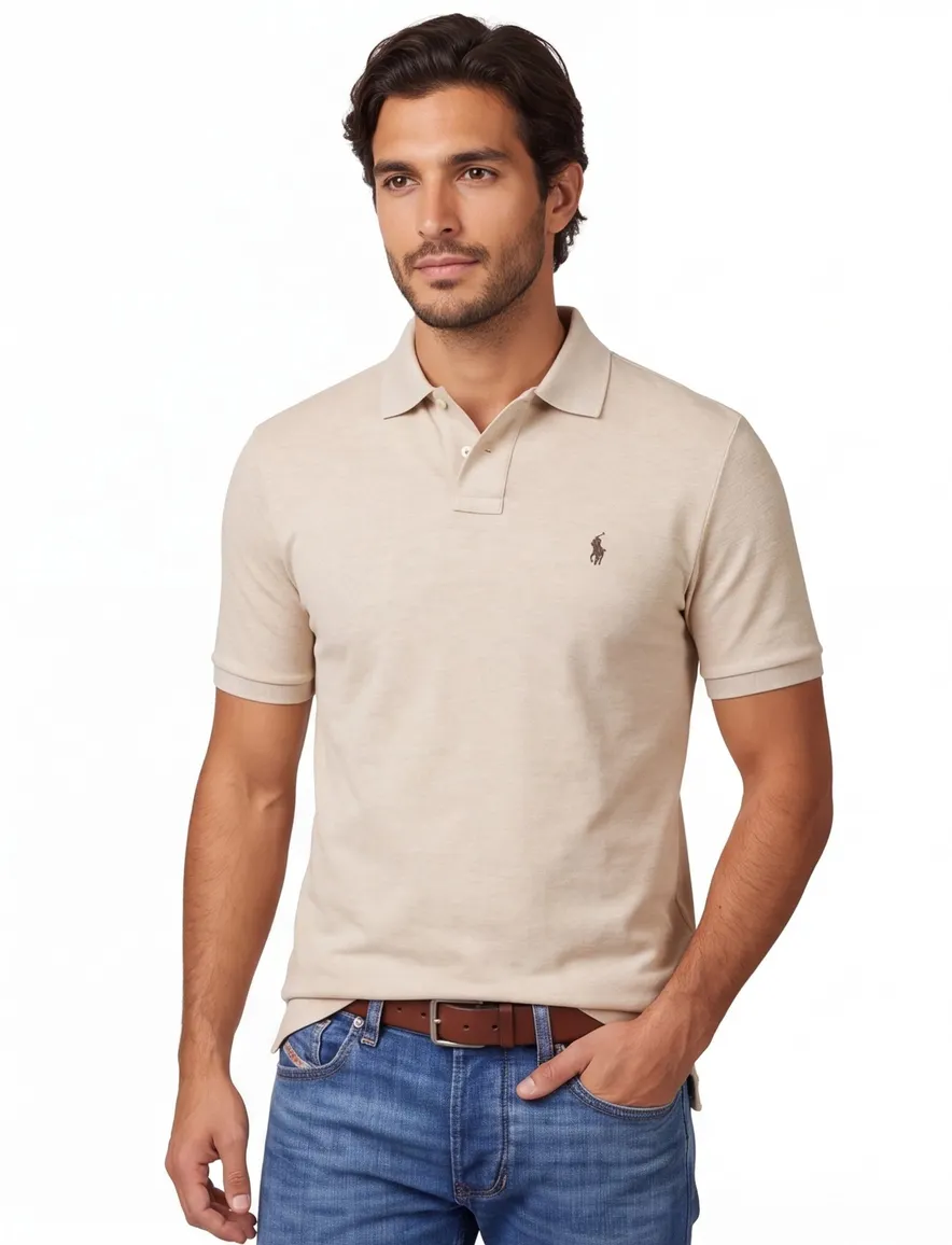 Polo Ralph Lauren classic fit polo katoen beige