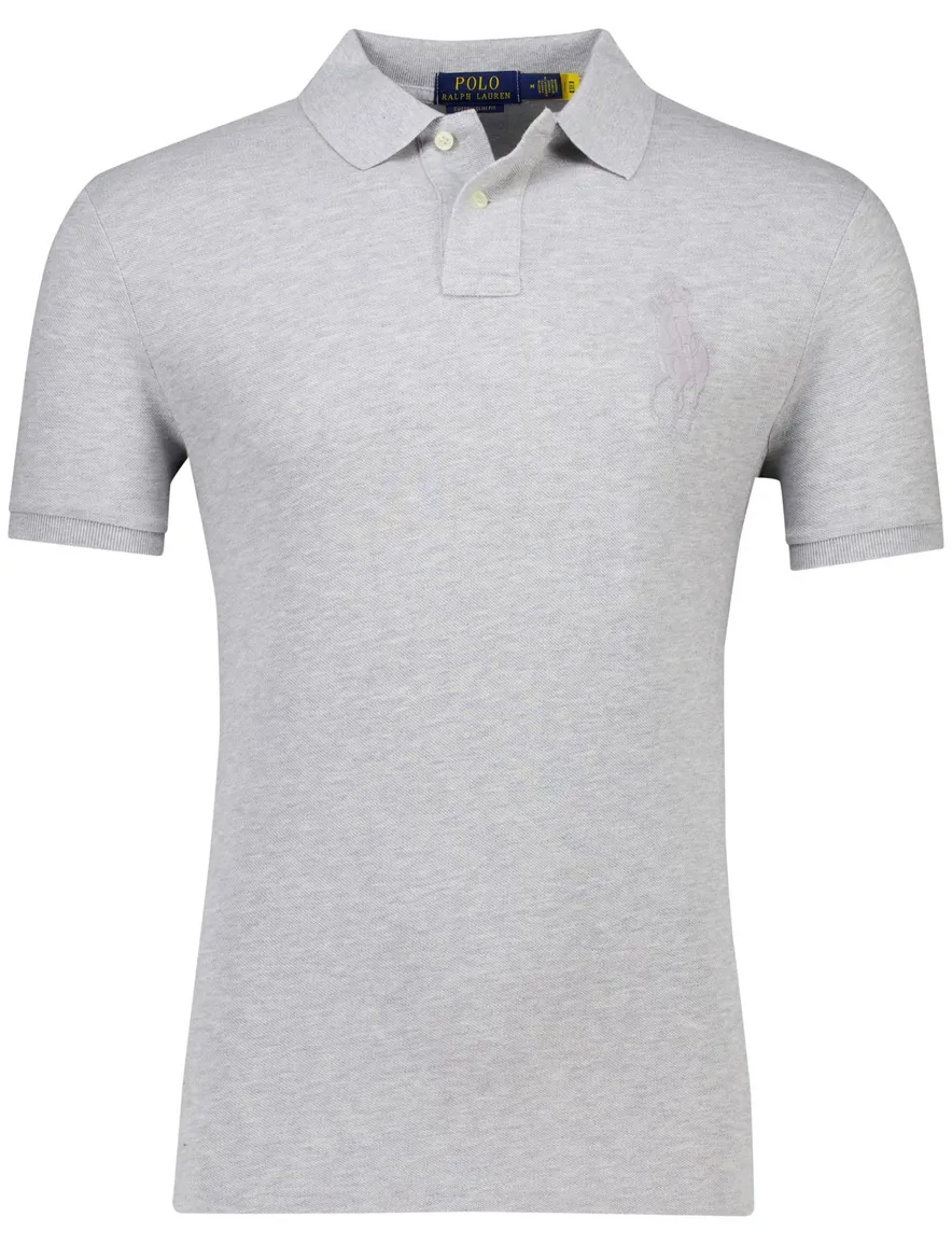Polo Ralph Lauren custom slim fit polo logo grijs