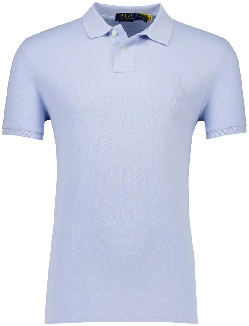 Polo Ralph Lauren custom slim fit polo lichtblauw katoen