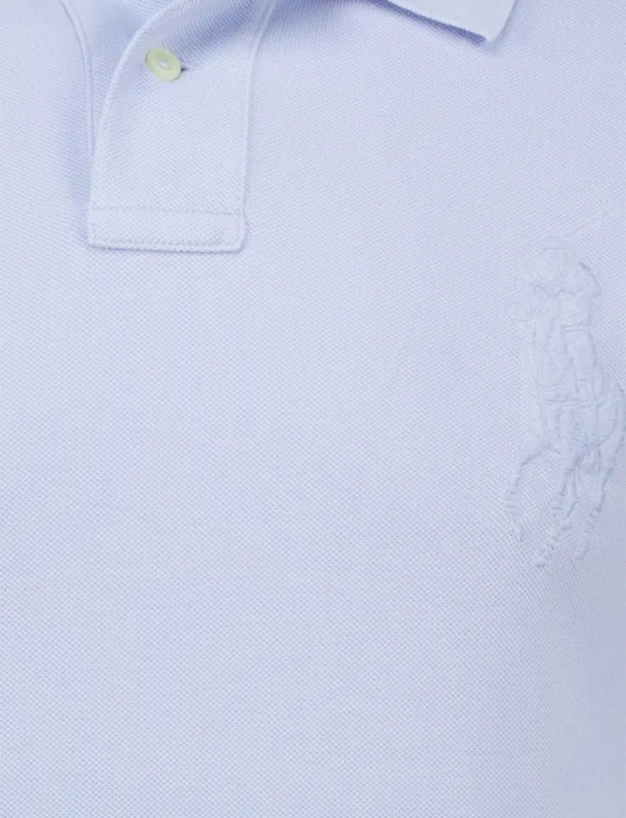 Polo Ralph Lauren custom slim fit polo lichtblauw effen