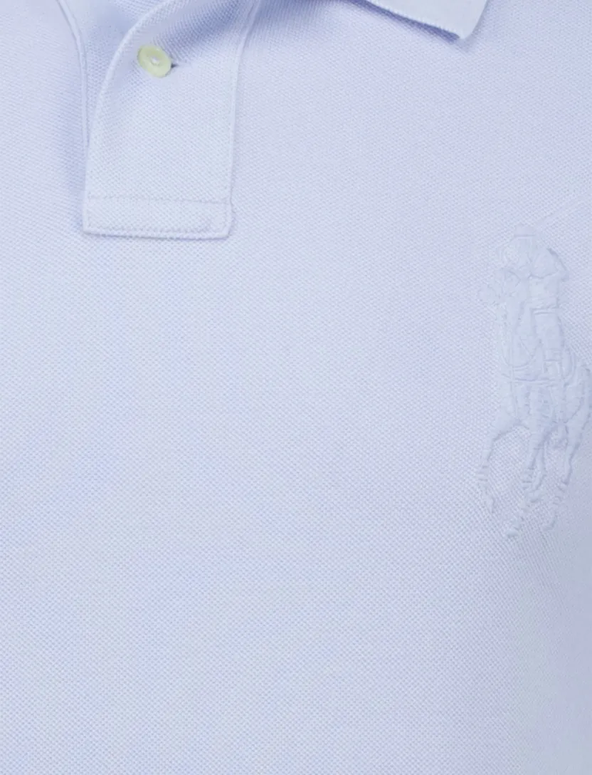 Polo Ralph Lauren custom slim fit polo lichtblauw katoen