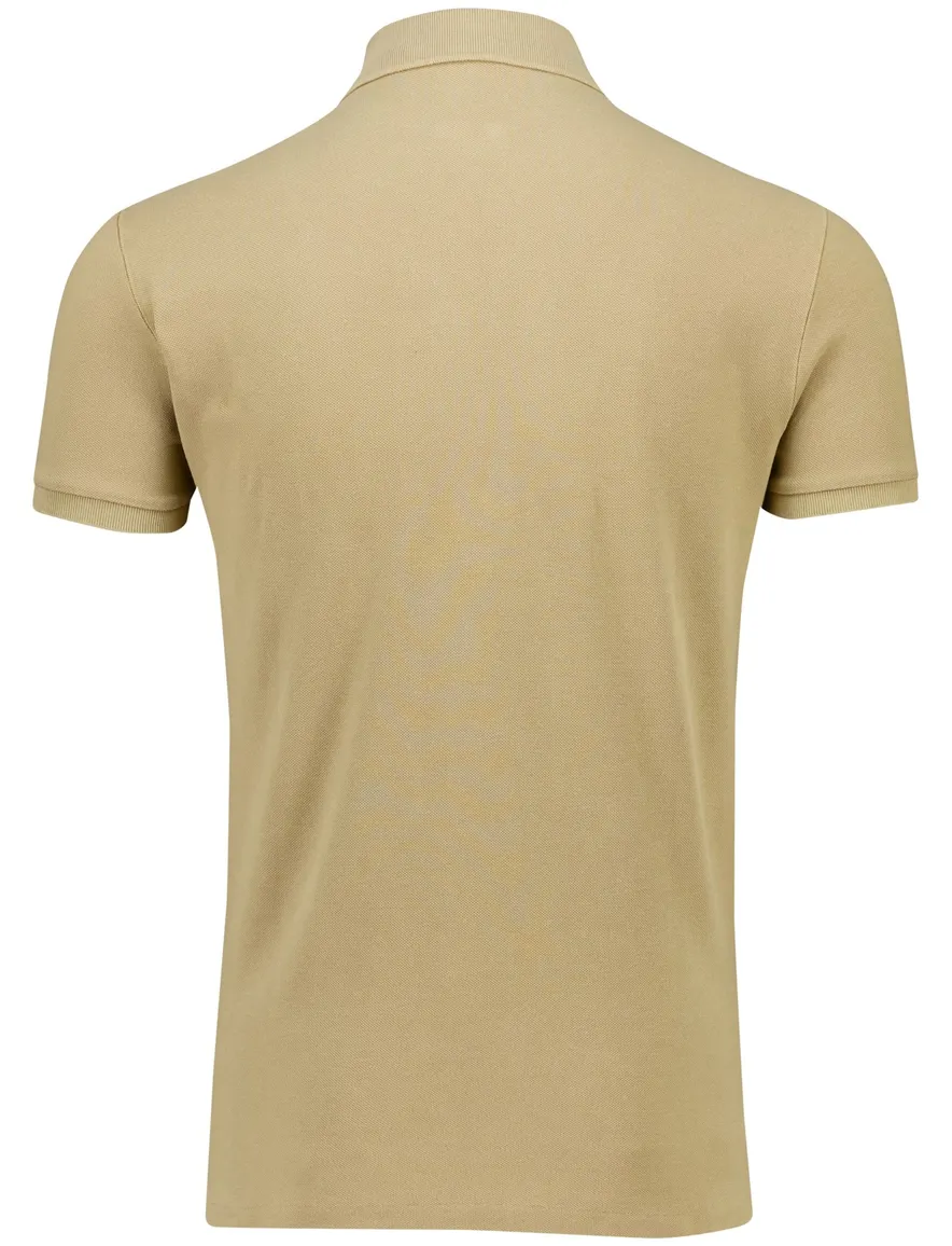 Polo Ralph Lauren custom slim fit polo khaki logo korte mouw
