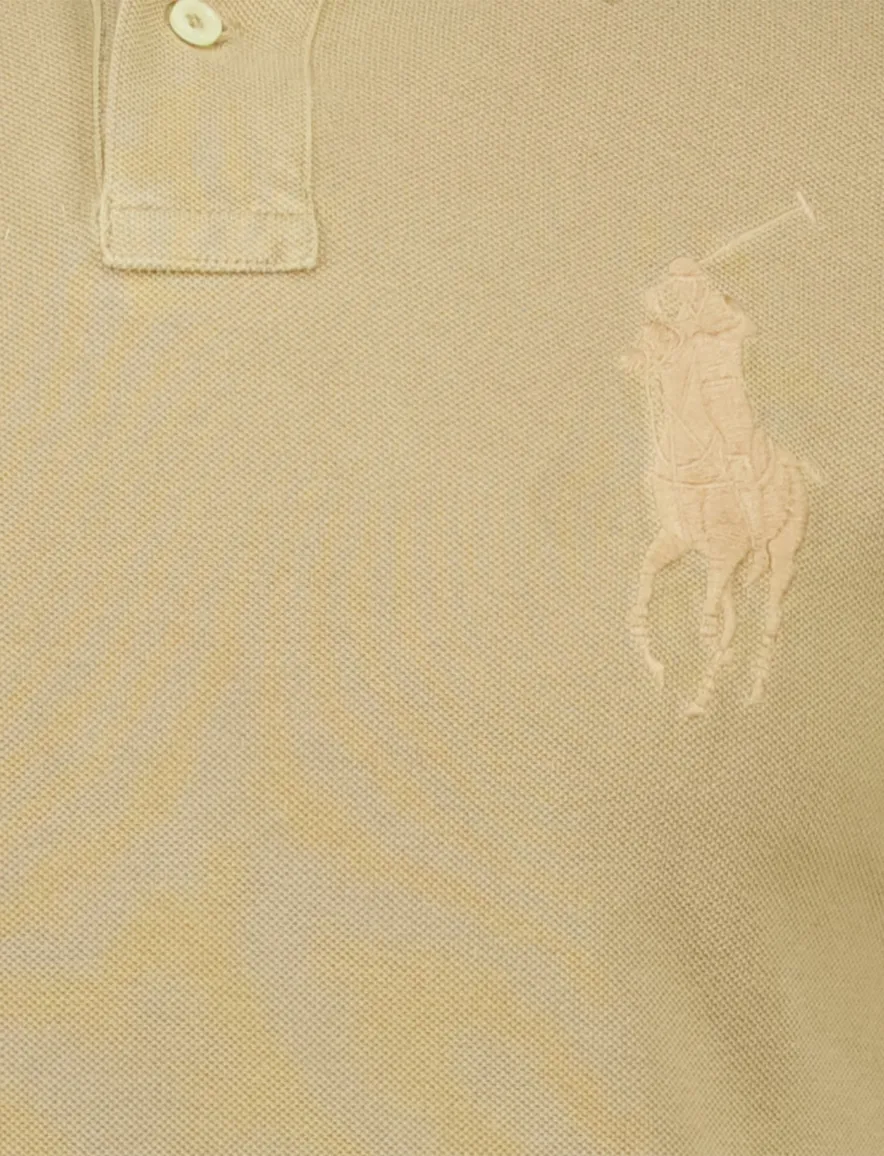 Polo Ralph Lauren custom slim fit polo khaki logo korte mouw