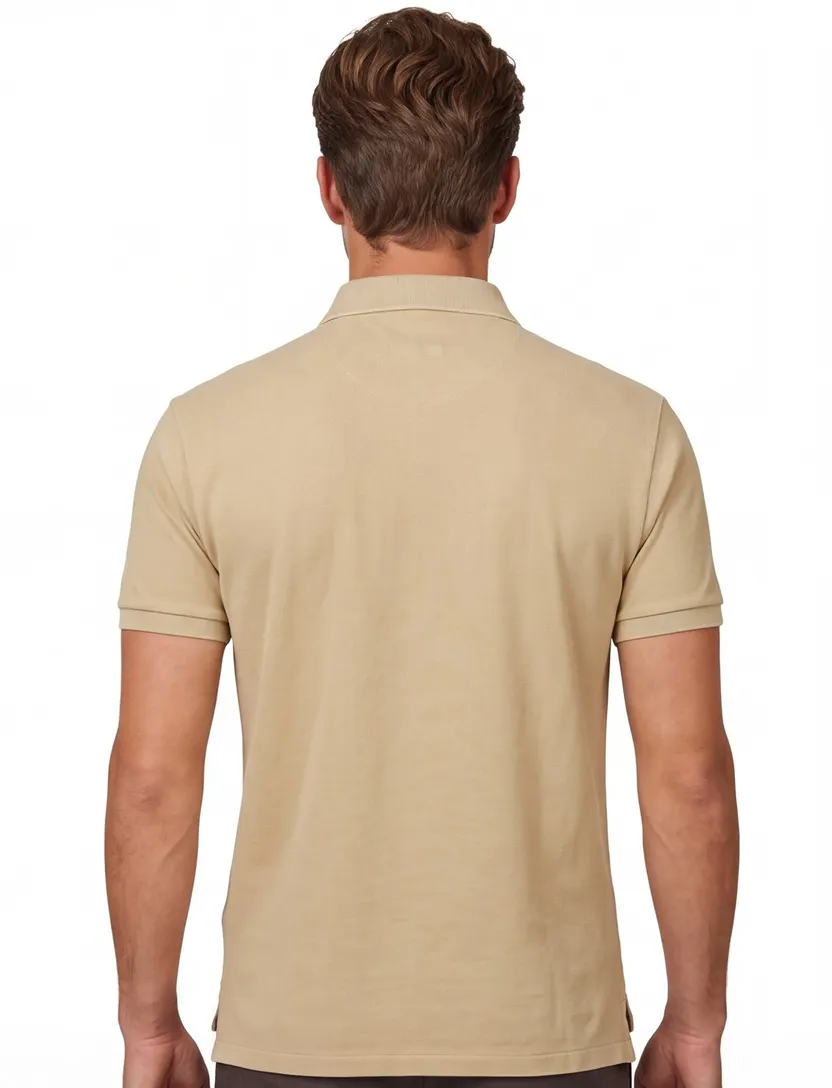 Polo Ralph Lauren custom slim fit polo khaki logo pique