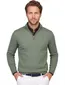 Alan Paine trui half zip gemeleerd groen lamswol
