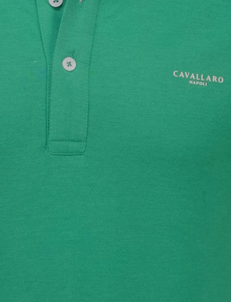 Cavallaro Neapolis Polo groen effen 3-knoops
