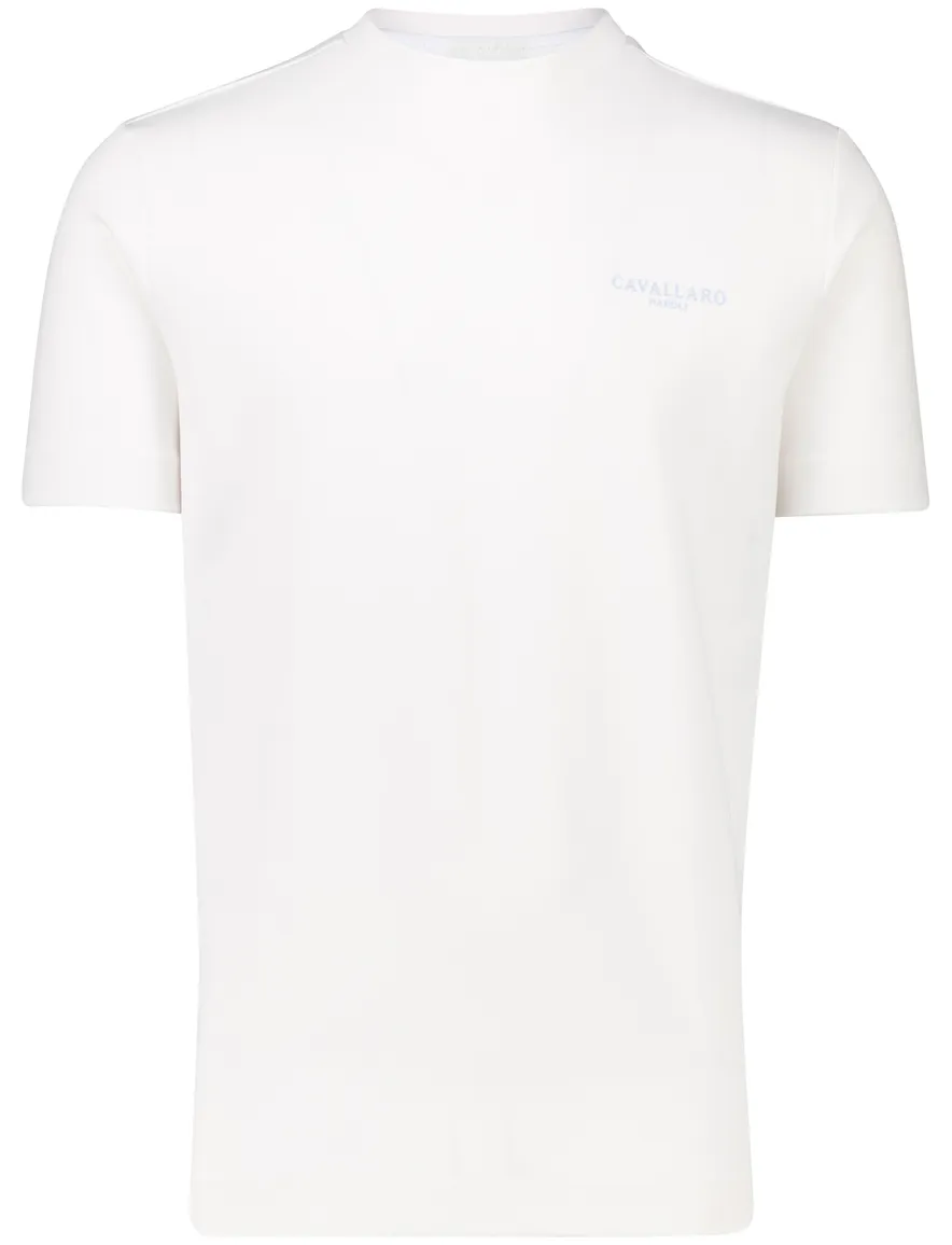 Cavallaro t-shirt wit effen katoen normale fit