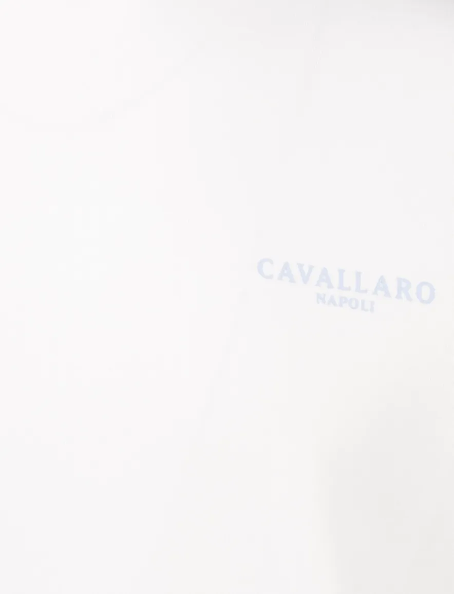 Cavallaro t-shirt wit effen katoen normale fit