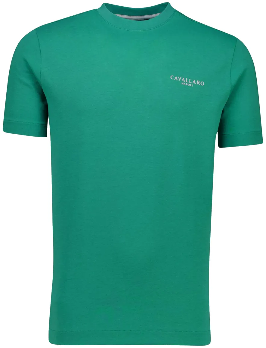 Cavallaro Neapolis T-shirt groen ronde hals korte mouwen