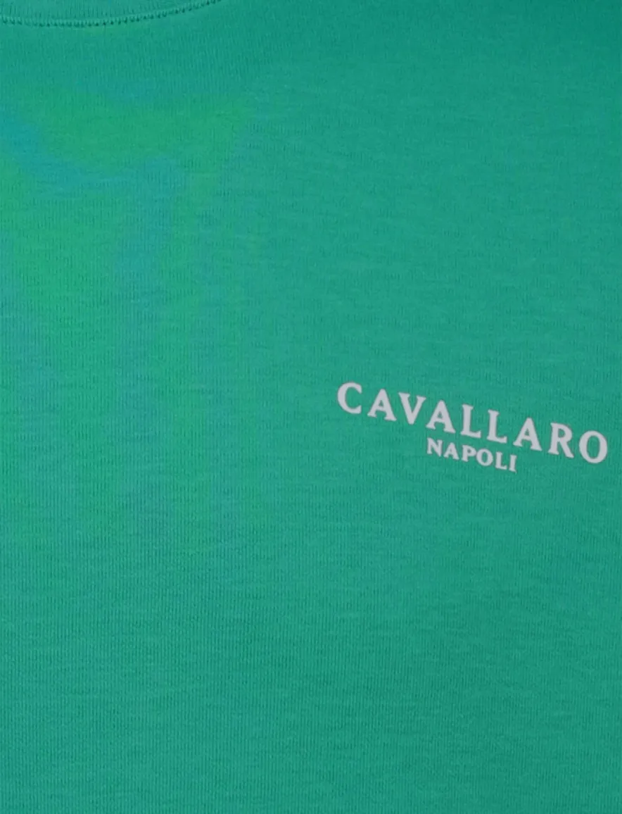 Cavallaro Neapolis T-shirt groen ronde hals korte mouwen