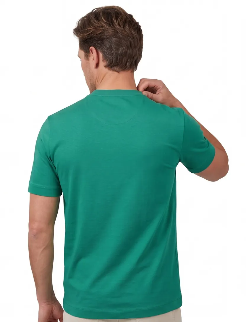 Cavallaro Neapolis T-shirt groen ronde hals gemêleerd