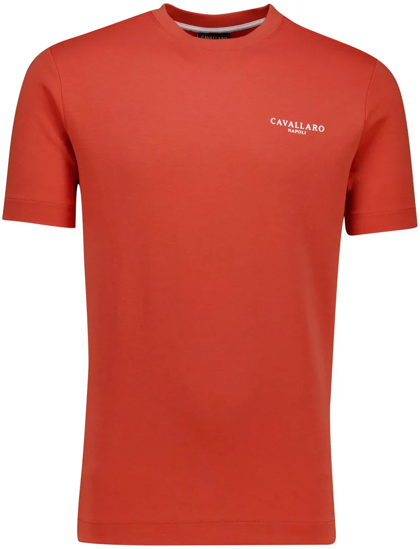 Cavallaro Neapolis T-shirt oranje effen ronde hals