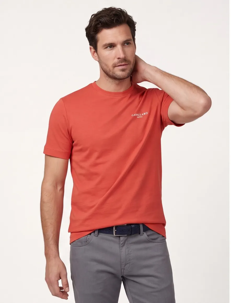 Cavallaro Neapolis T-shirt oranje effen