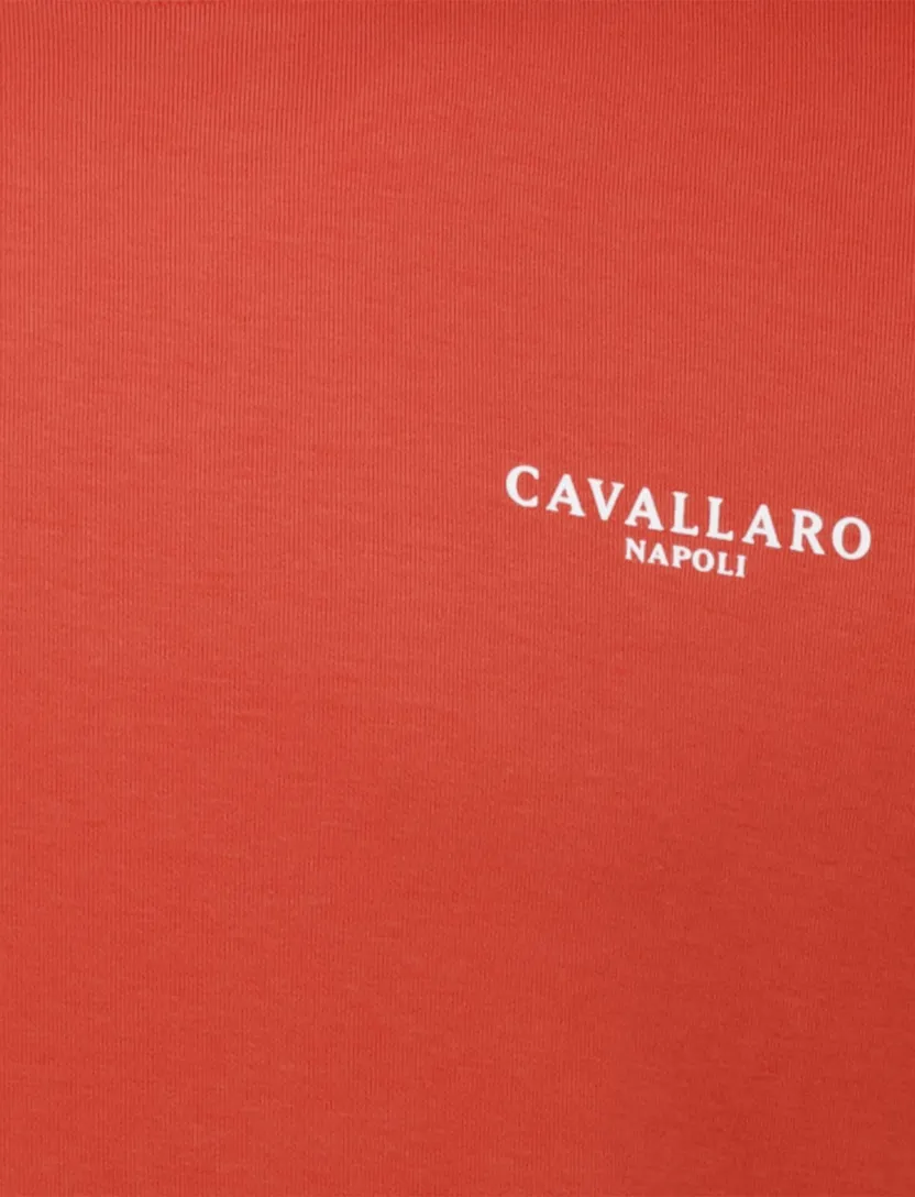 Cavallaro Neapolis T-shirt oranje effen ronde hals