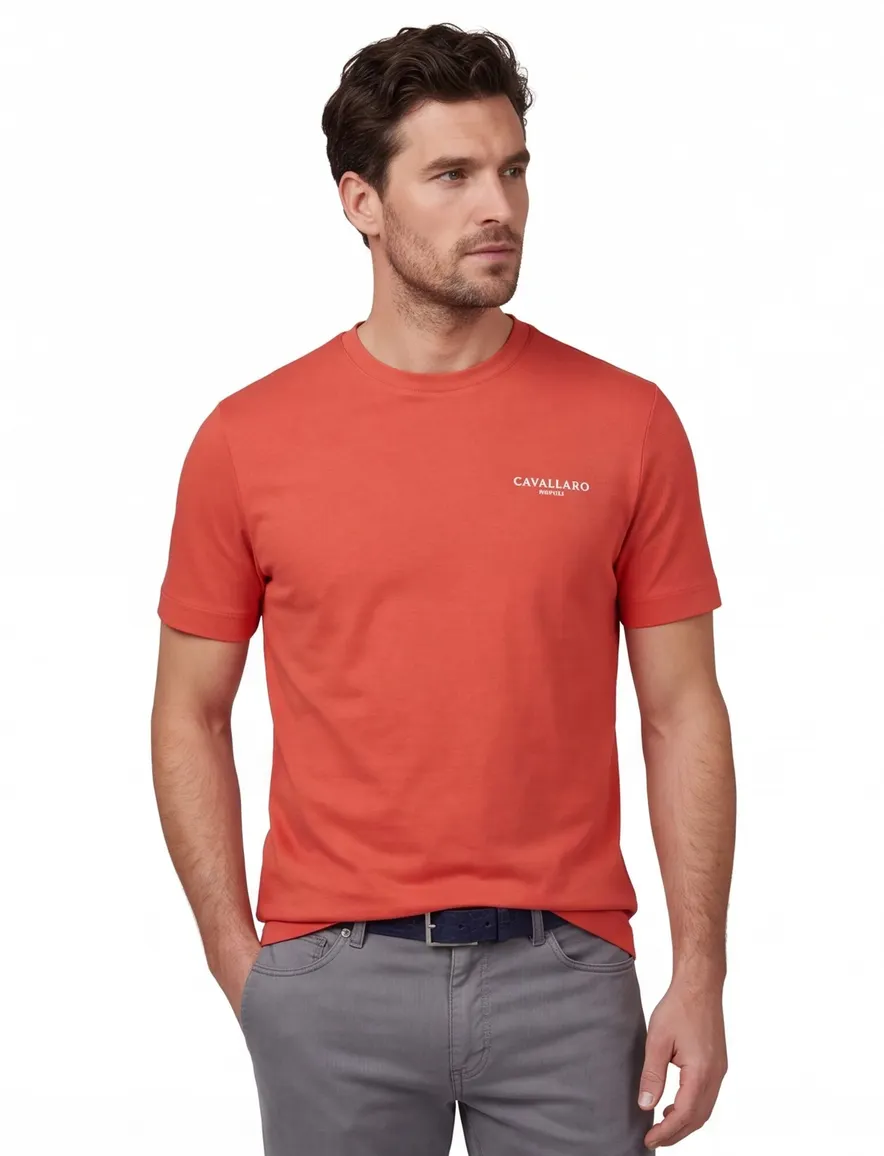 Cavallaro Neapolis T-shirt oranje effen