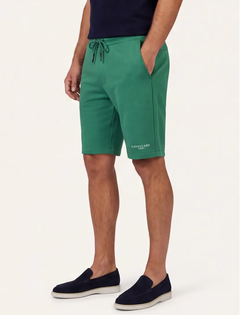 bermuda Cavallaro Neapolis groen effen katoen