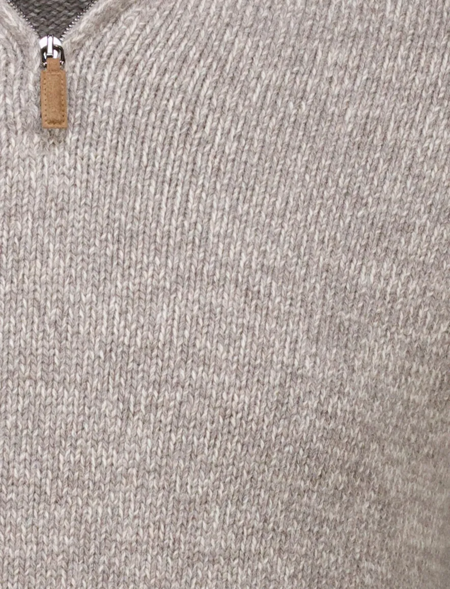 Paul & Shark half zip trui grijs gemêleerd