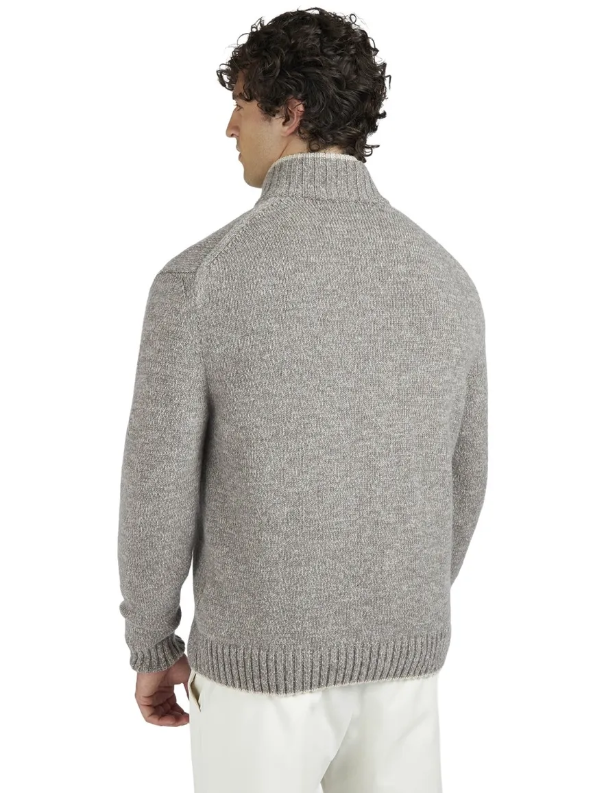 Paul & Shark half zip trui grijs gemêleerd