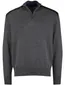 Paul & Shark trui antraciet half zip lamswol