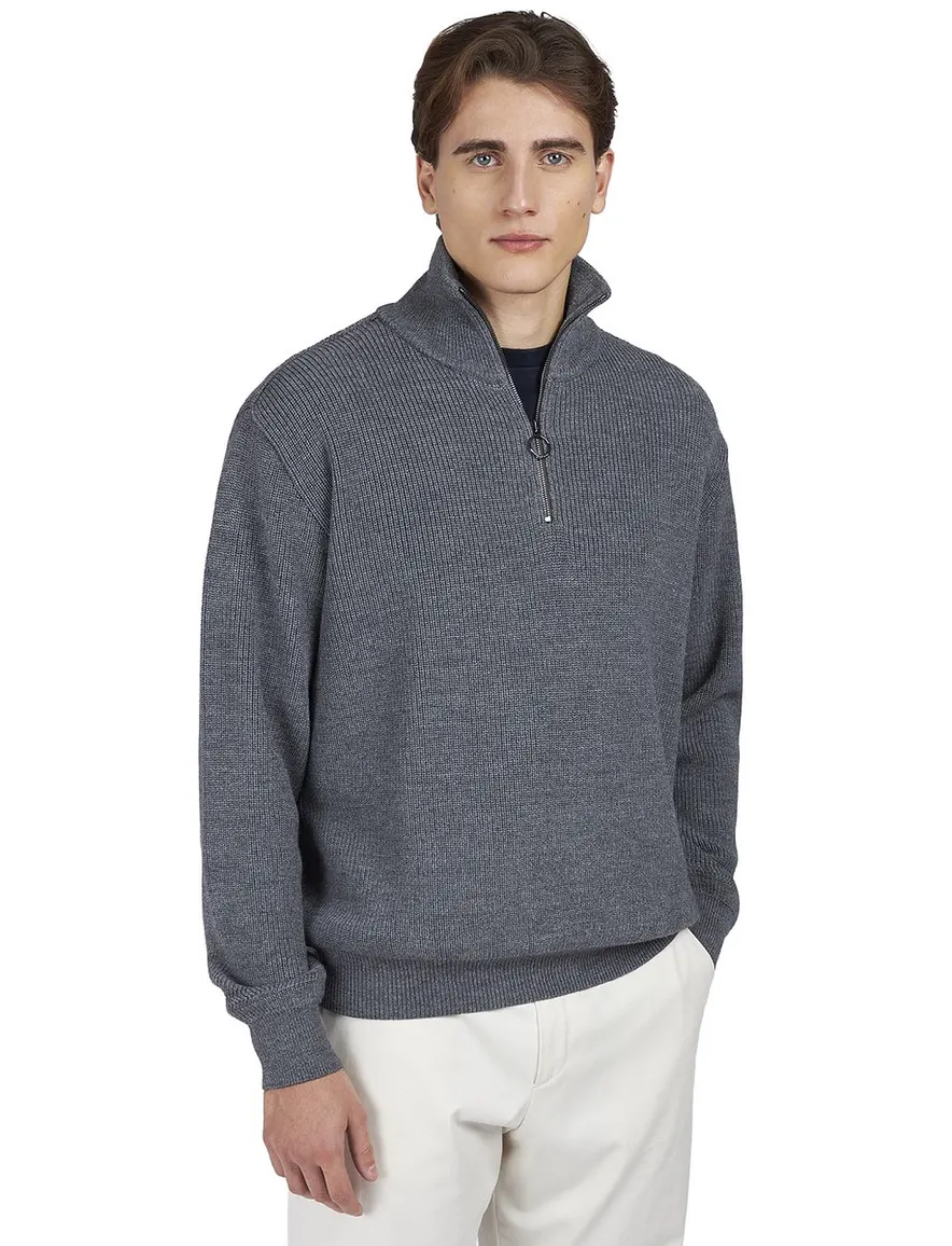 Paul & Shark Trui Grijs Half Zip wol
