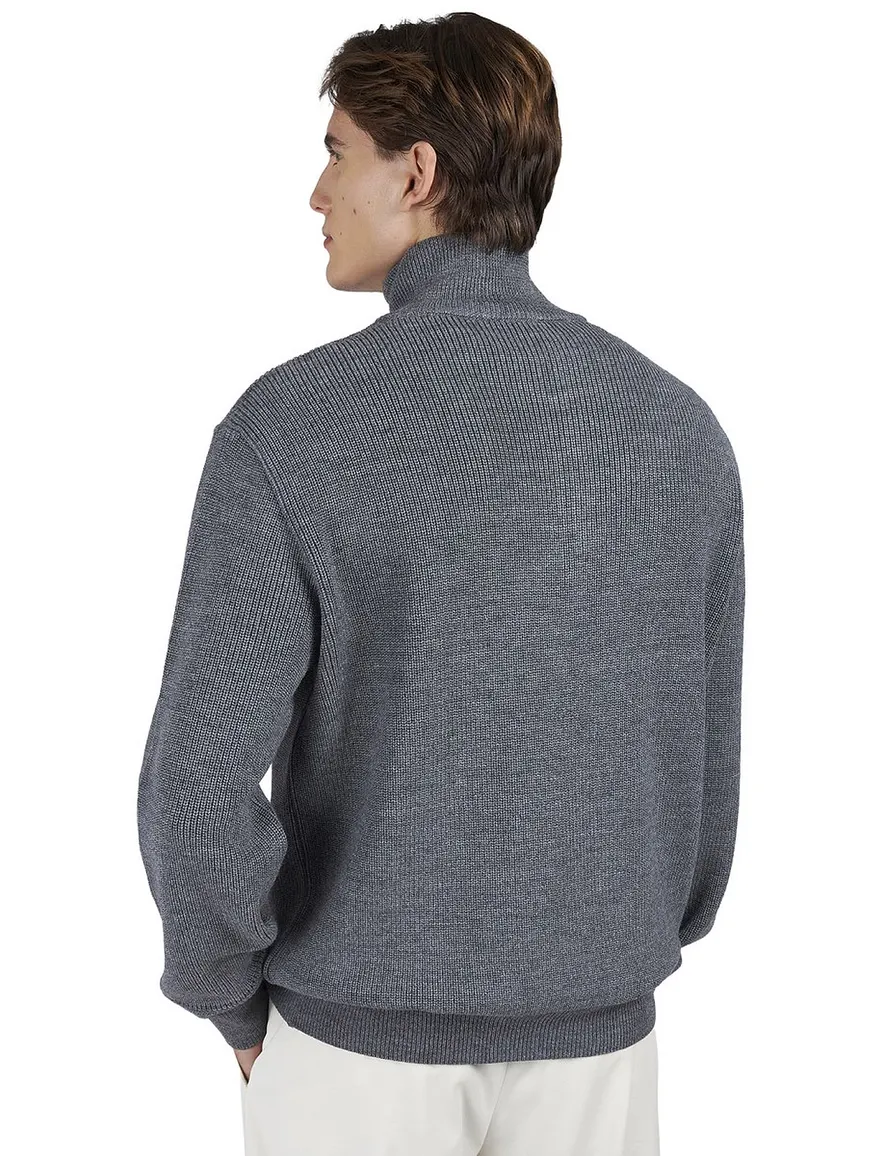 Paul & Shark Trui Grijs Half Zip wol