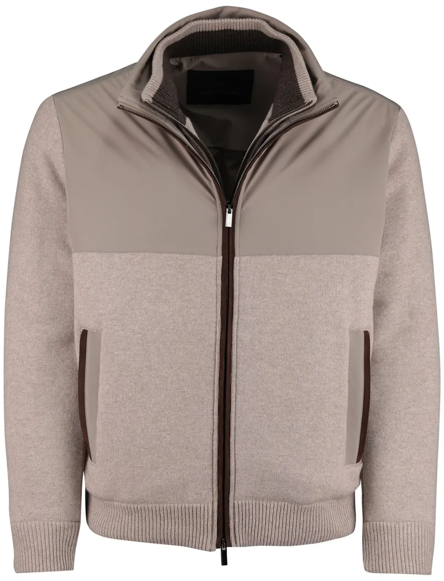 Paul & Shark vest beige wol kasjmier effen