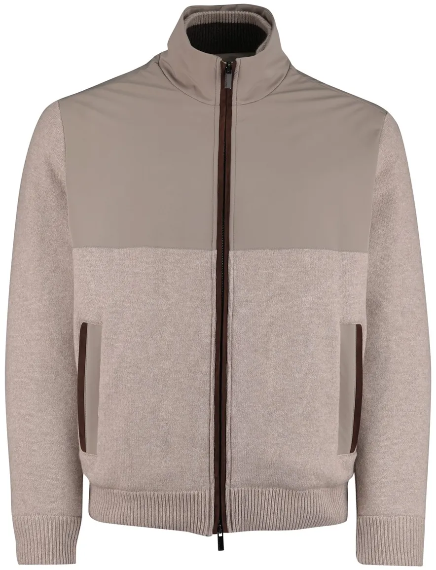 Paul & Shark vest beige wol kasjmier effen