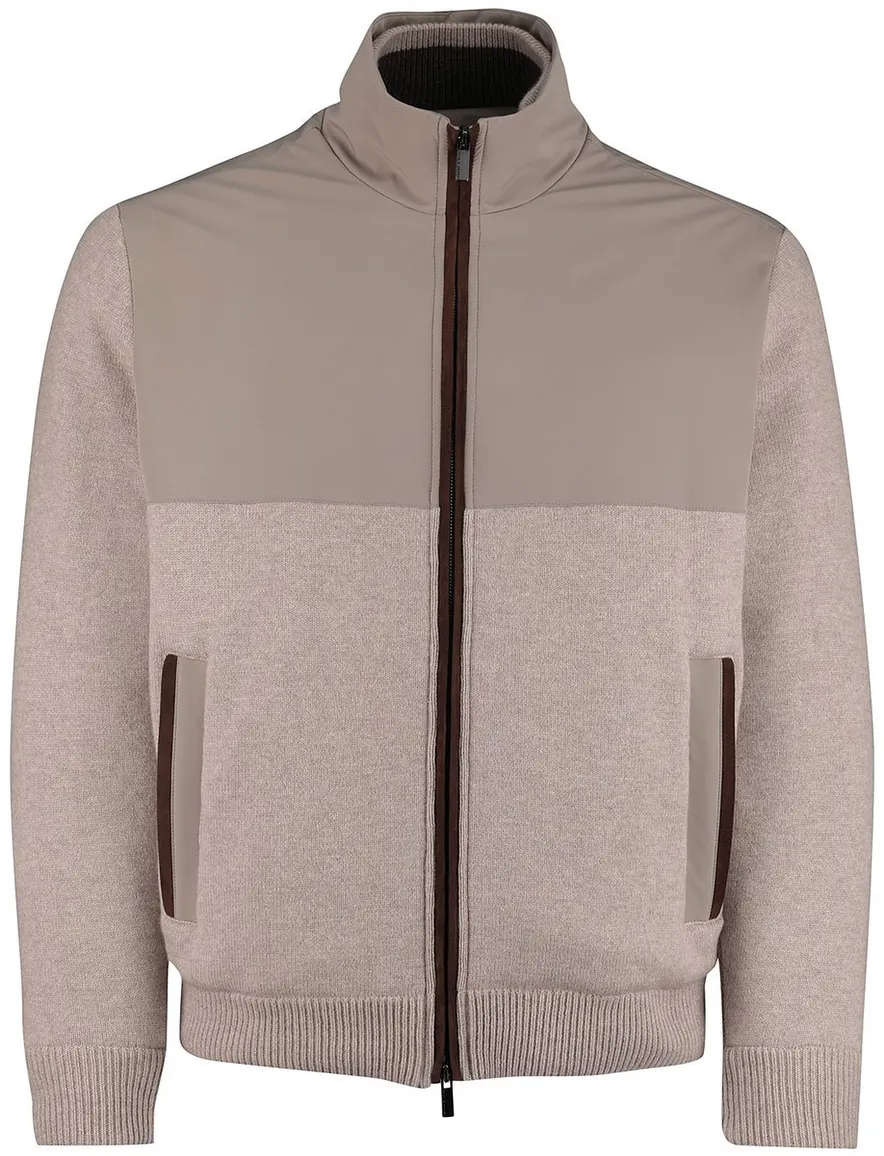 Paul & Shark vest beige wol kasjmier effen