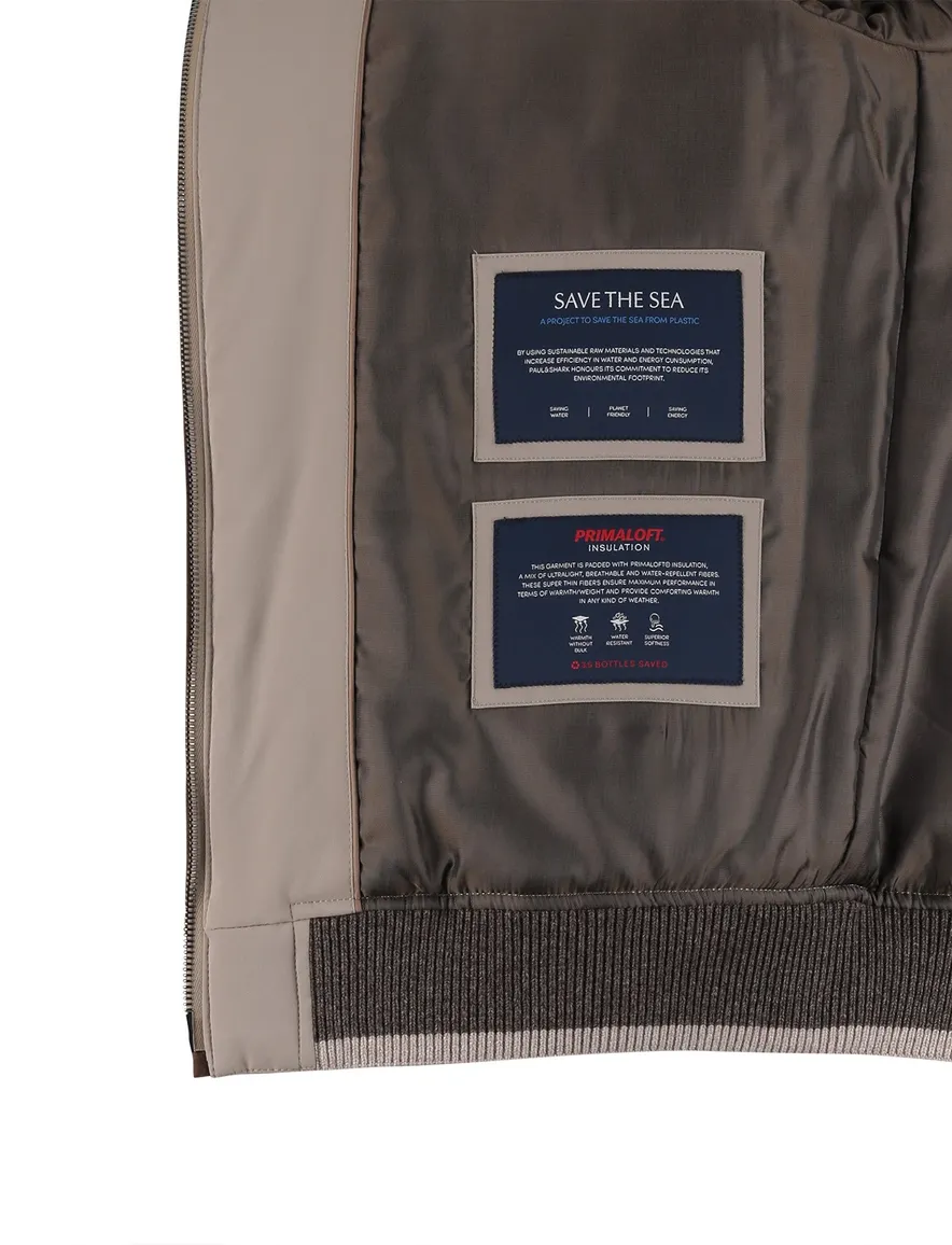 Paul & Shark tussenjas khaki effen
