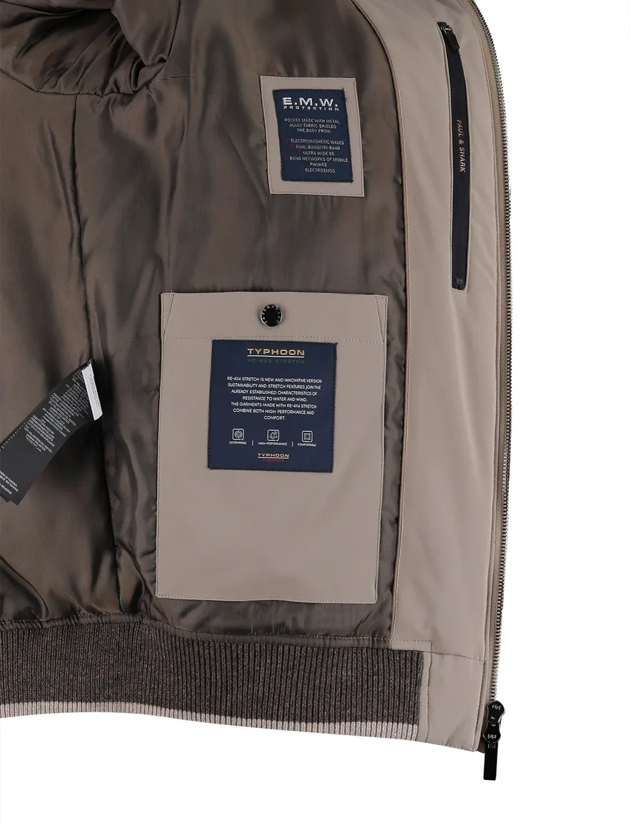 Paul & Shark tussenjas khaki effen