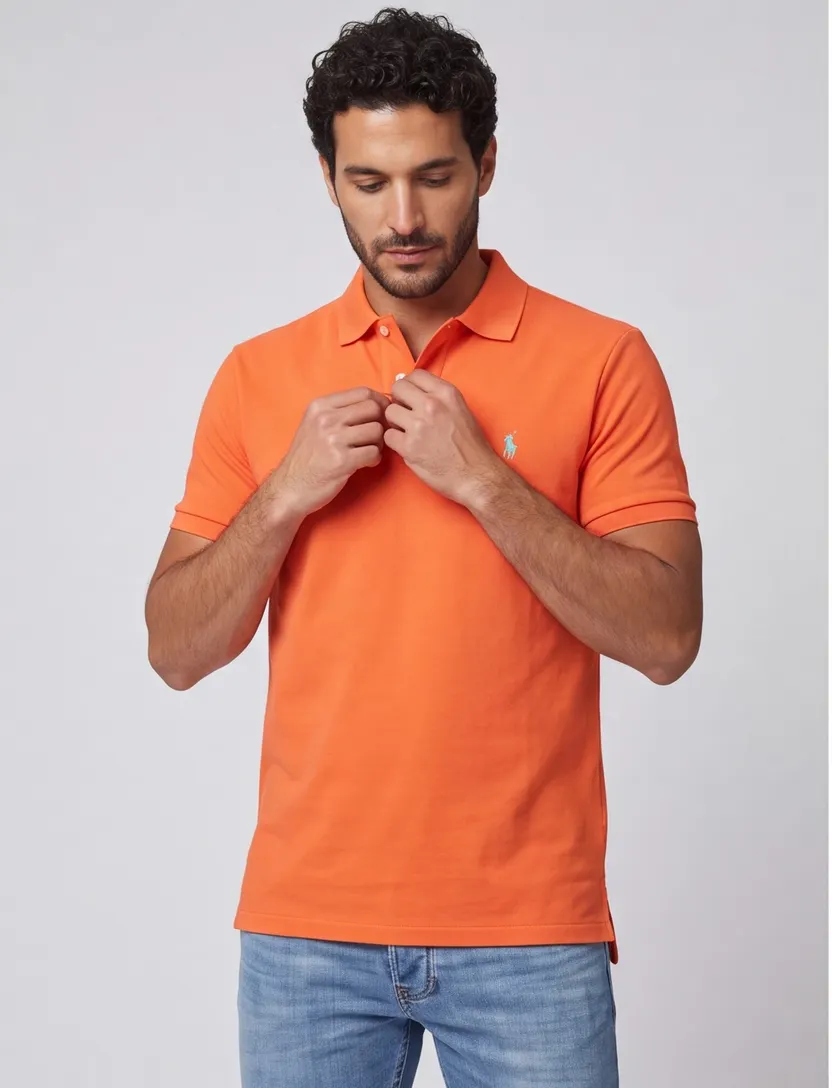 Polo Ralph Lauren polo oranje effen katoen