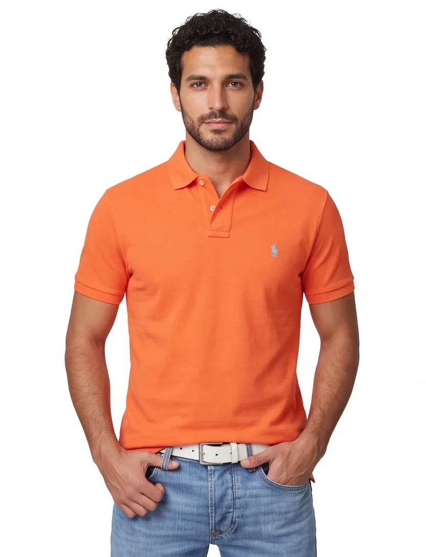 Polo Ralph Lauren polo oranje effen katoen