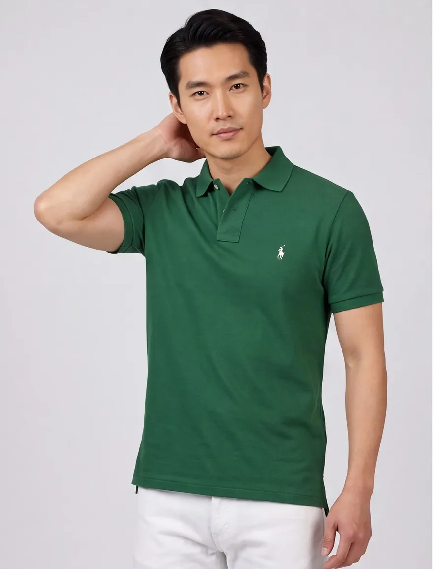 Polo Ralph Lauren polo groen effen korte mouw pique