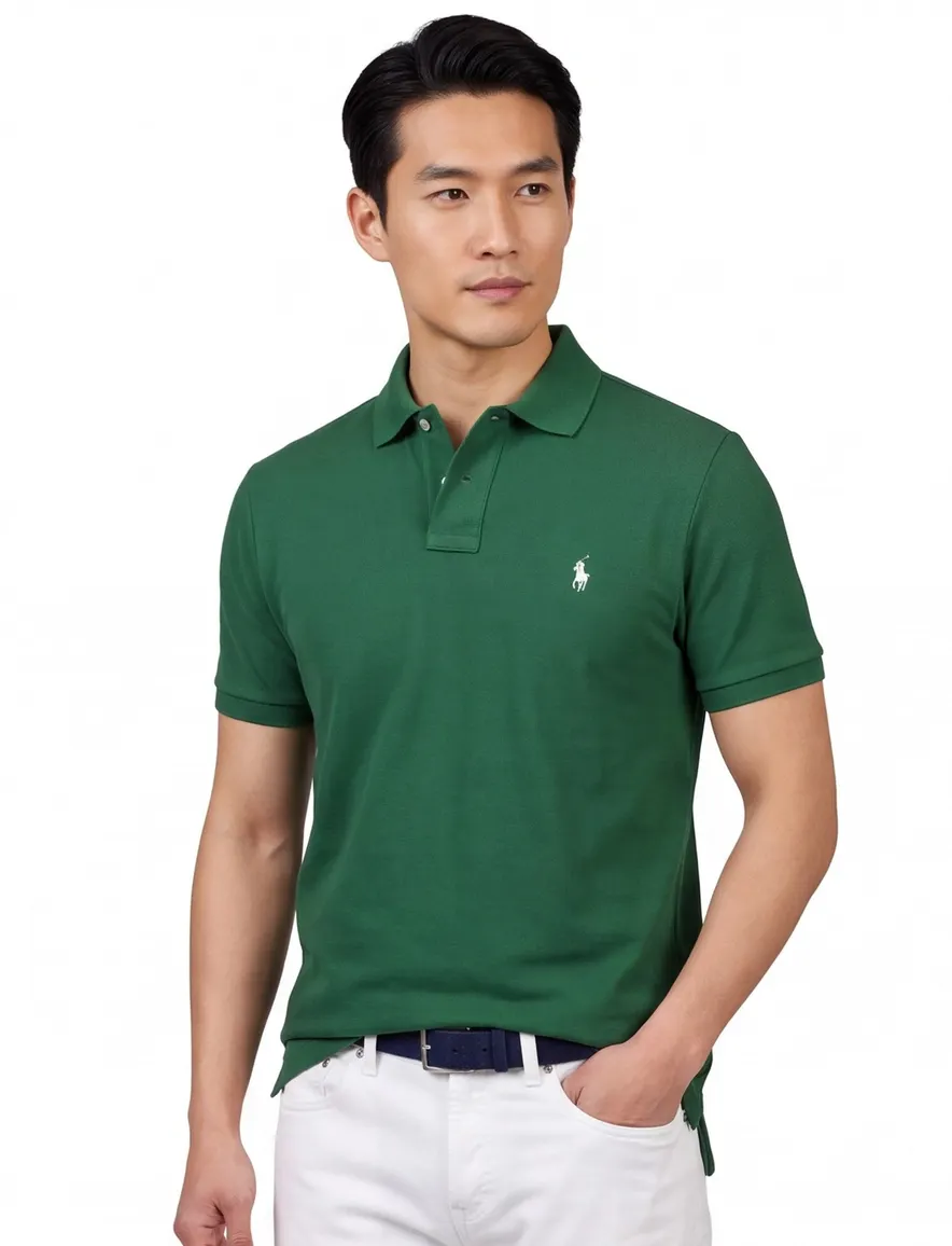 Polo Ralph Lauren polo groen effen korte mouw pique