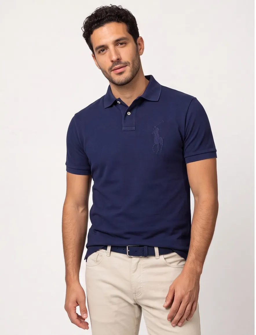 Polo Ralph Lauren polo donkerblauw slim fit
