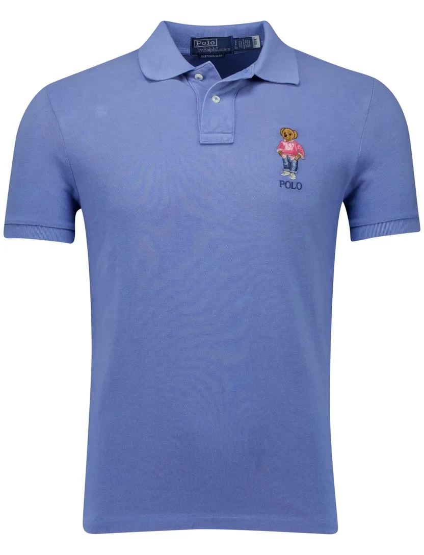 Polo Ralph Lauren polo blauw effen 100% katoen bear