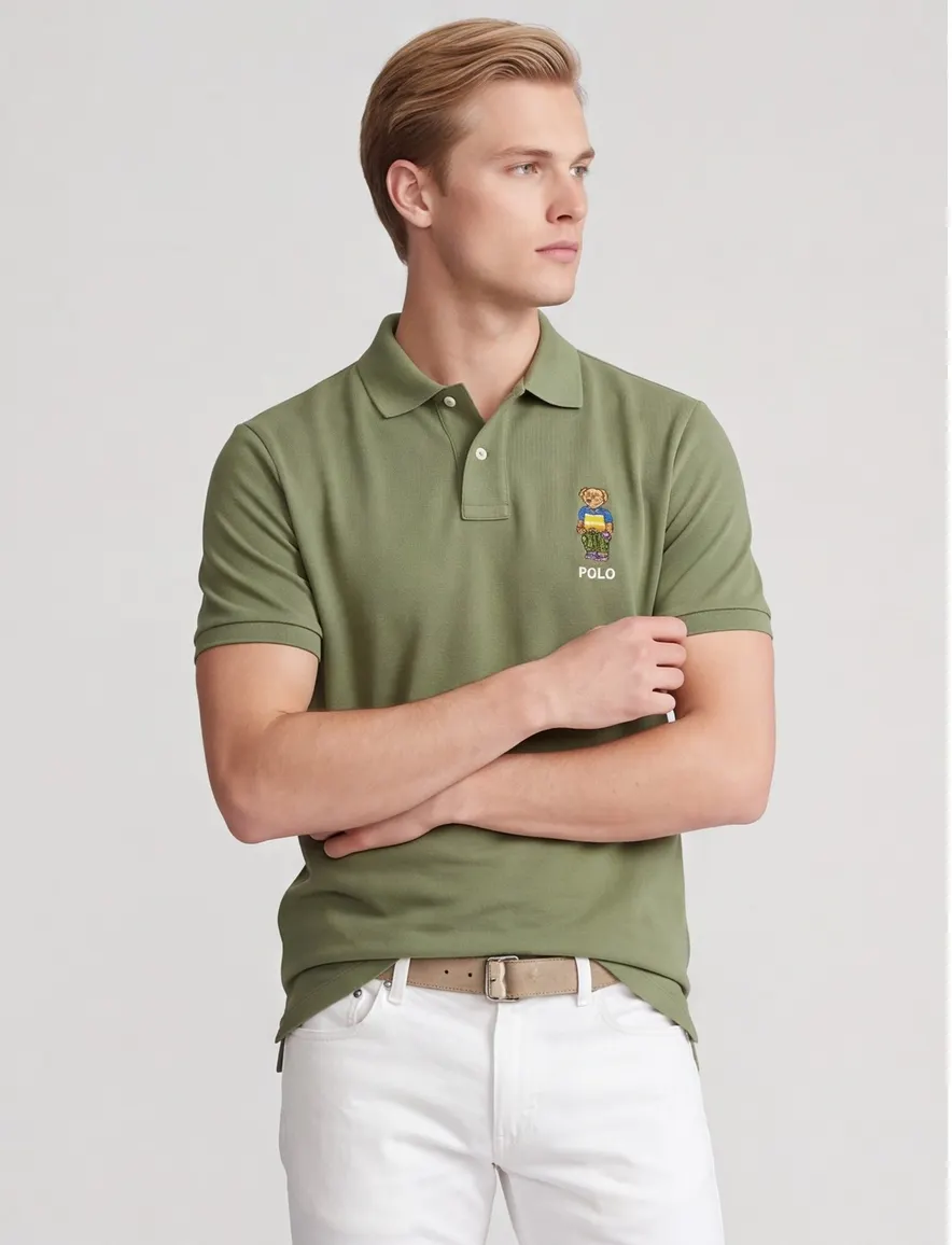 Polo Ralph Lauren polo groen katoen pique bear